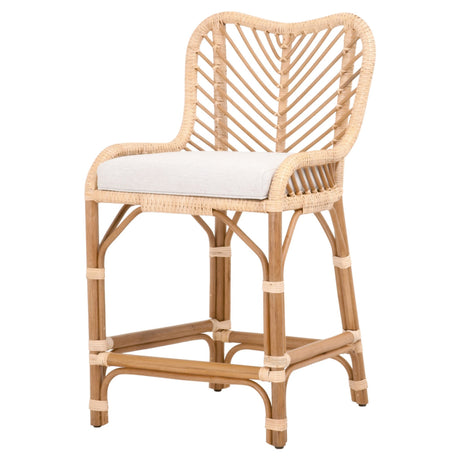 Essentials For Living Woven Laguna Counter Stool 6833CS.NAT-R/WHT/NR