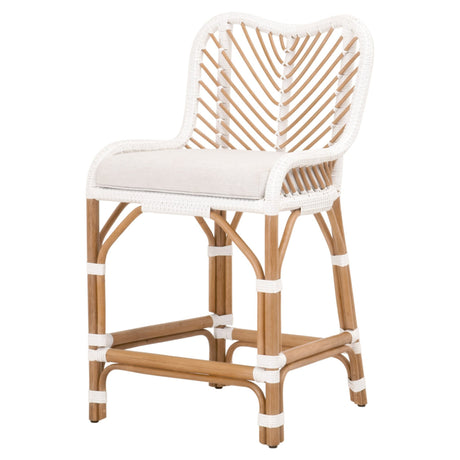 Essentials For Living Woven Laguna Counter Stool 6833CS.WHT-S/WHT/NR