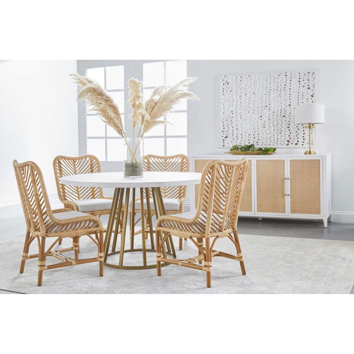 Essentials For Living Woven Laguna Dining Chair, Set of 2 6833.NAT-R/WHT/NR