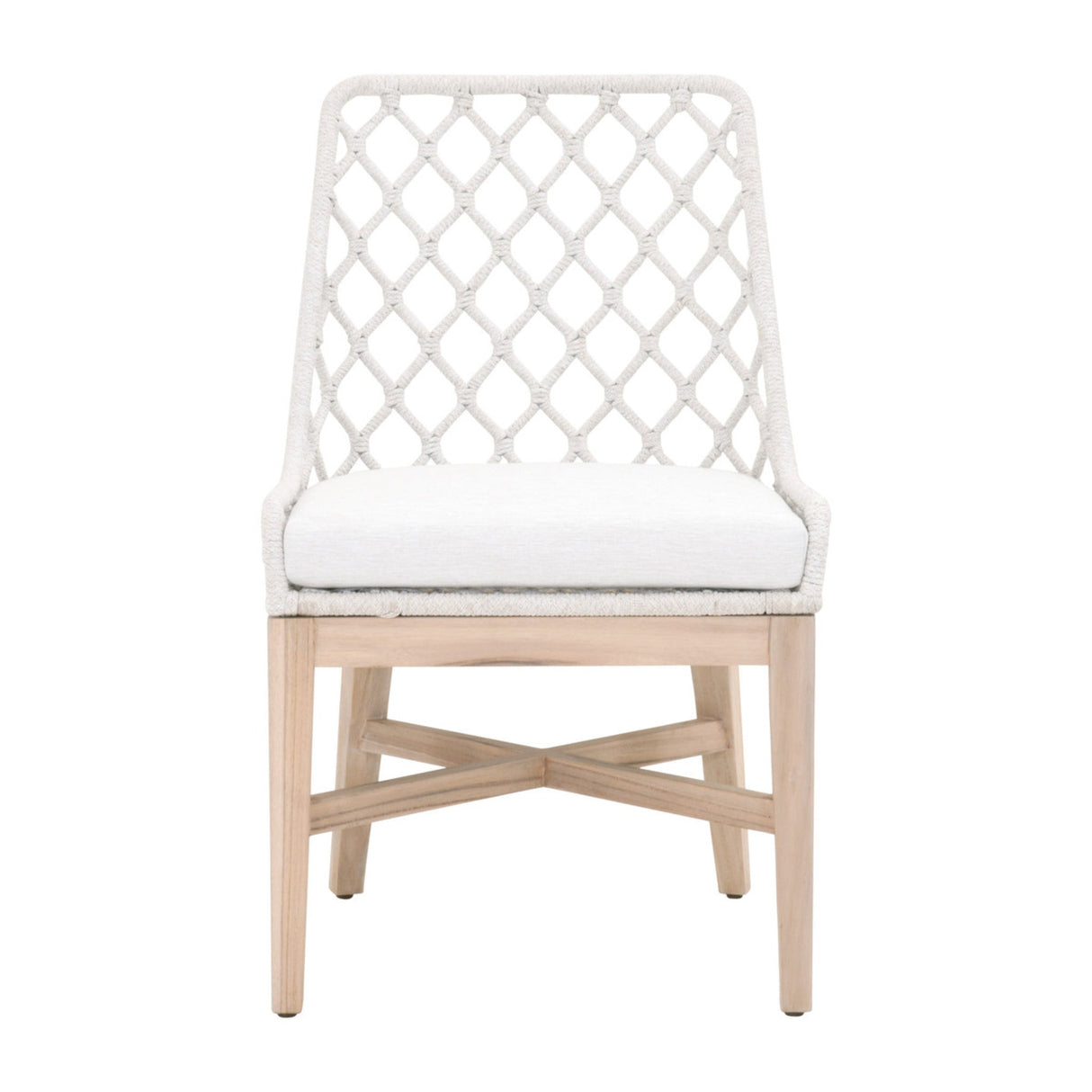 Essentials For Living Woven - Outdoor Lattis Outdoor Dining Chair 6803.WHT/WHT/GT