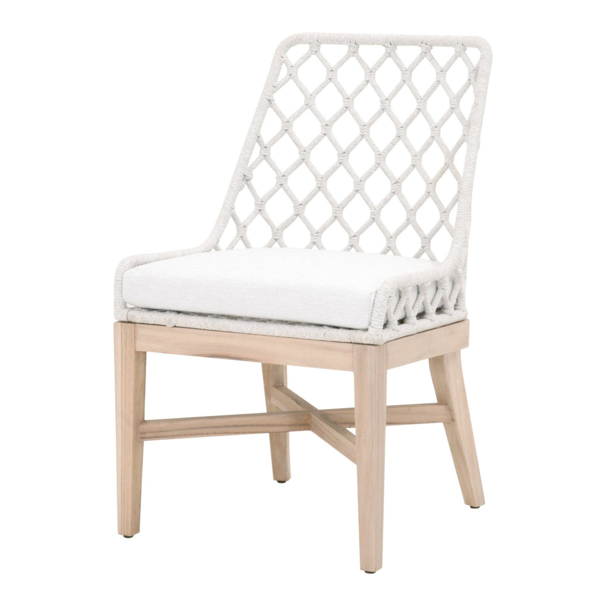 Essentials For Living Woven - Outdoor Lattis Outdoor Dining Chair 6803.WHT/WHT/GT