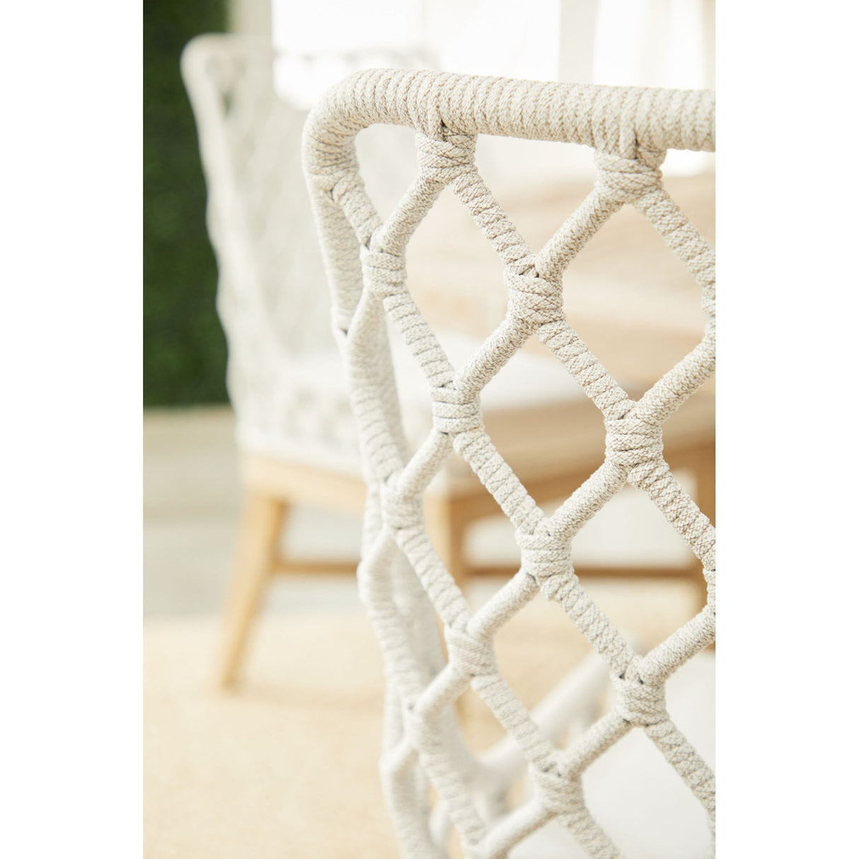 Essentials For Living Woven - Outdoor Lattis Outdoor Dining Chair 6803.WHT/WHT/GT