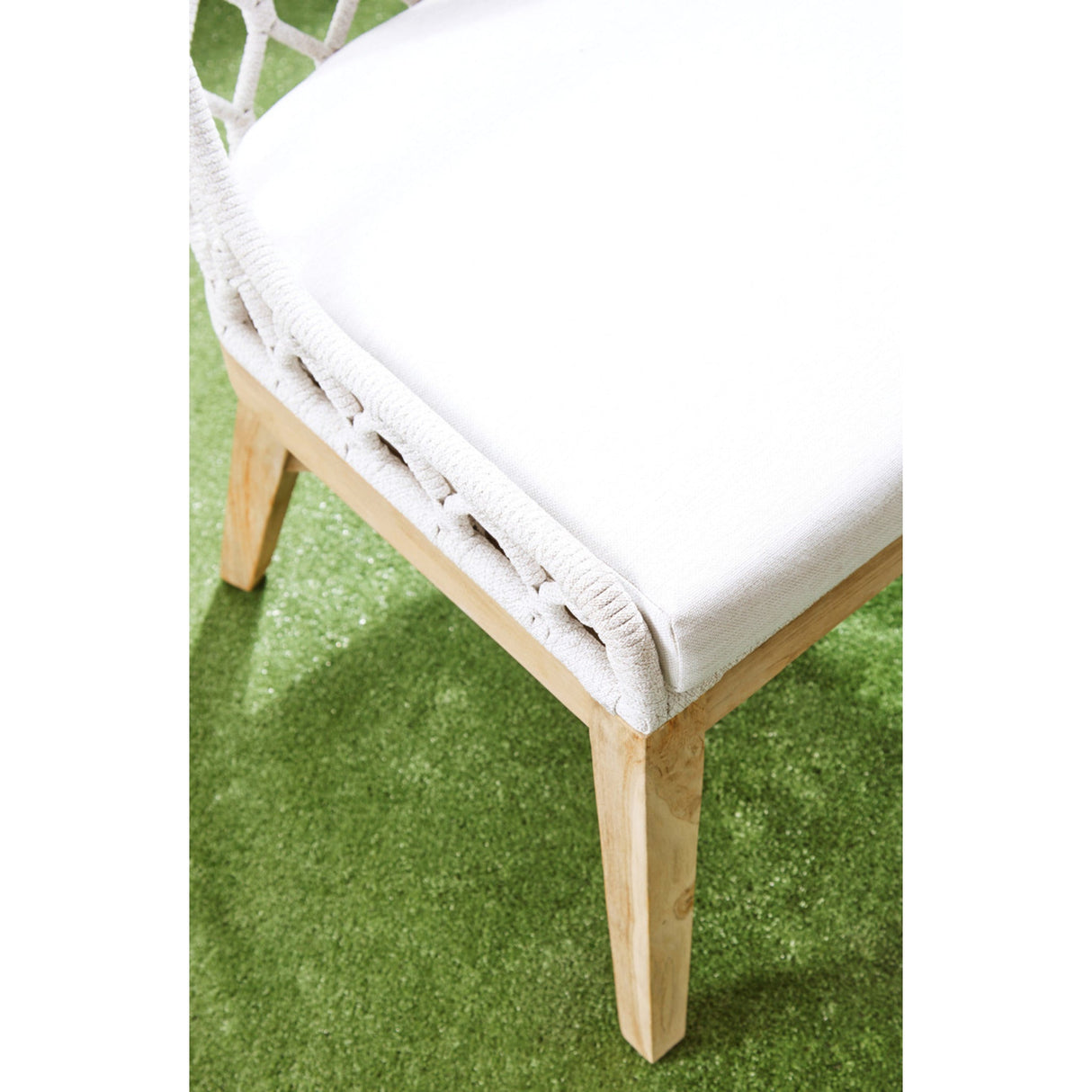 Essentials For Living Woven - Outdoor Lattis Outdoor Dining Chair 6803.WHT/WHT/GT