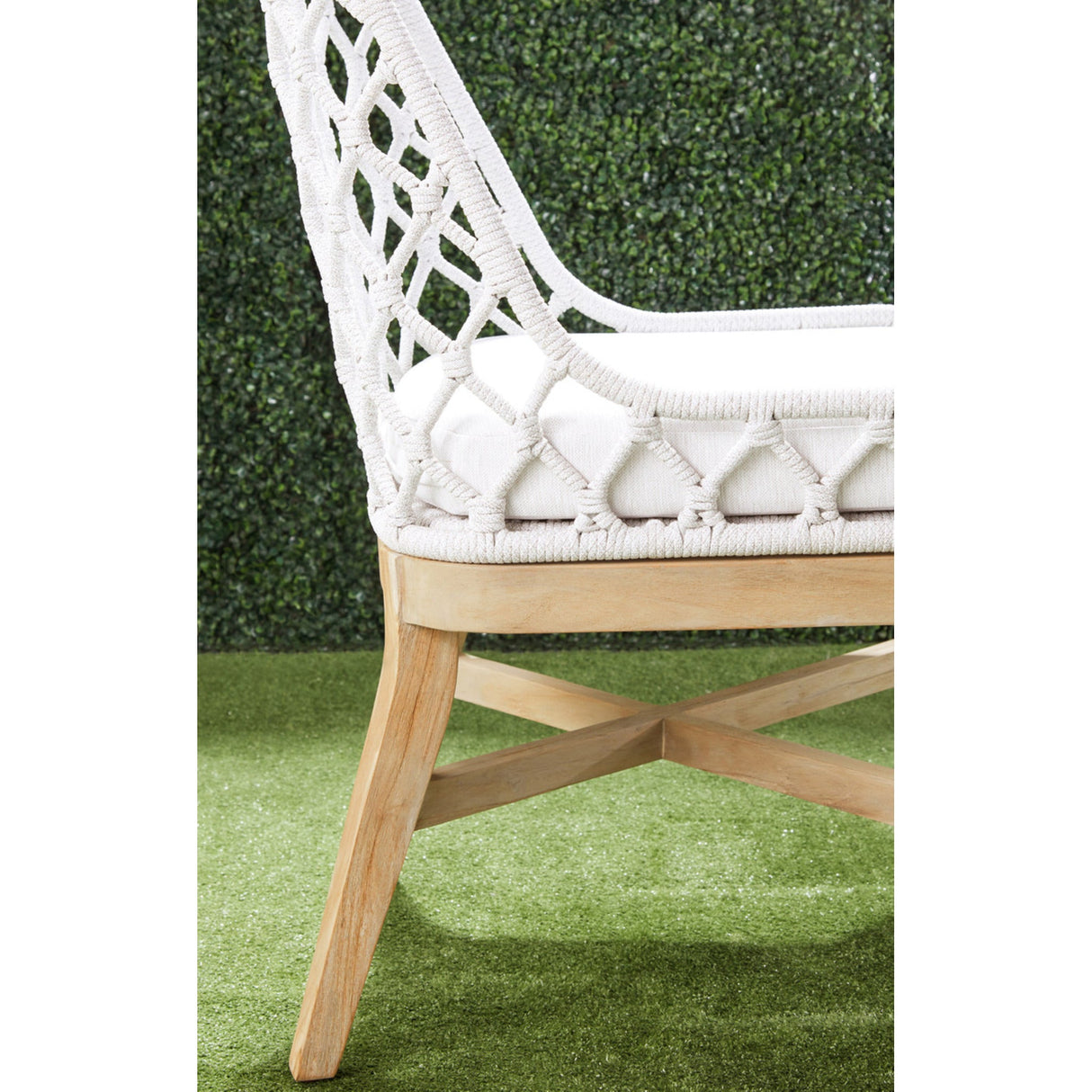 Essentials For Living Woven - Outdoor Lattis Outdoor Dining Chair 6803.WHT/WHT/GT