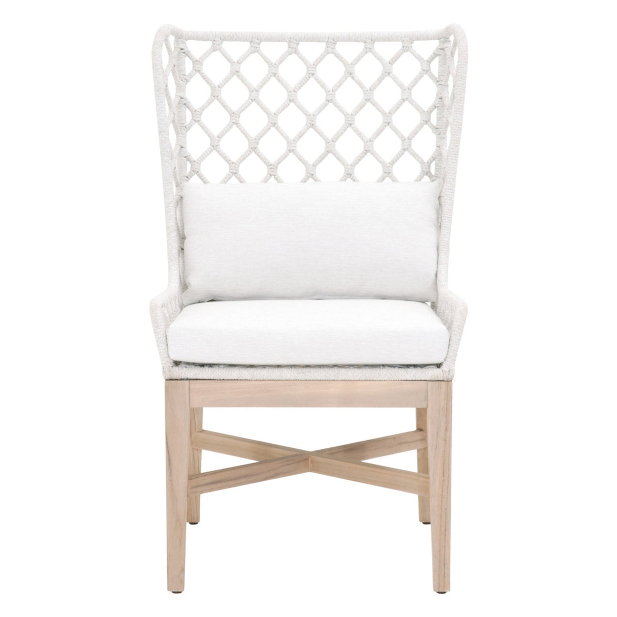 Essentials For Living Woven - Outdoor Lattis Outdoor Wing Chair 6804.WHT/WHT/GT