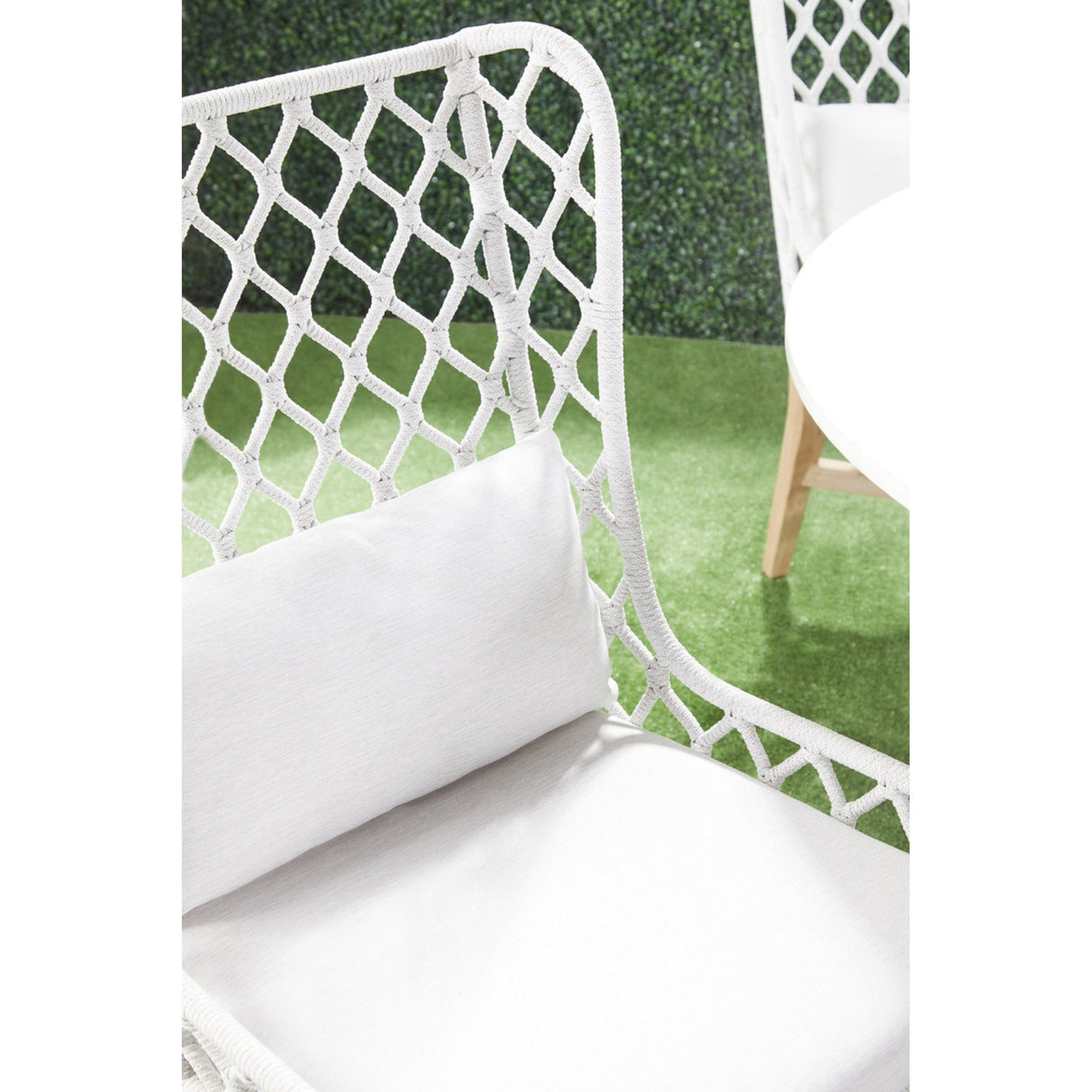 Essentials For Living Woven - Outdoor Lattis Outdoor Wing Chair 6804.WHT/WHT/GT