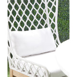 Essentials For Living Woven - Outdoor Lattis Outdoor Wing Chair 6804.WHT/WHT/GT