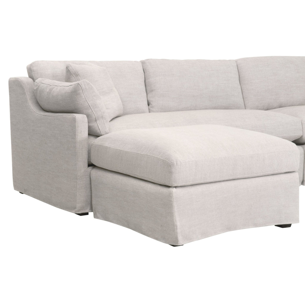 Essentials For Living Stitch & Hand - Upholstery Lena Modular Slipcover Ottoman 6603-0.BISQ