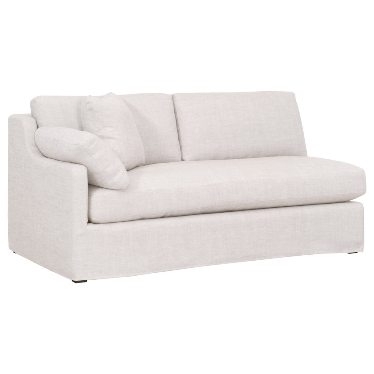 Essentials For Living Stitch & Hand - Upholstery Lena Modular Slipcover 2-Seat Left Slope Arm Sofa 6603-2S1LA.BISQ