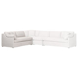 Essentials For Living Stitch & Hand - Upholstery Lena Modular Slipcover 2-Seat Left Slope Arm Sofa 6603-2S1LA.BISQ