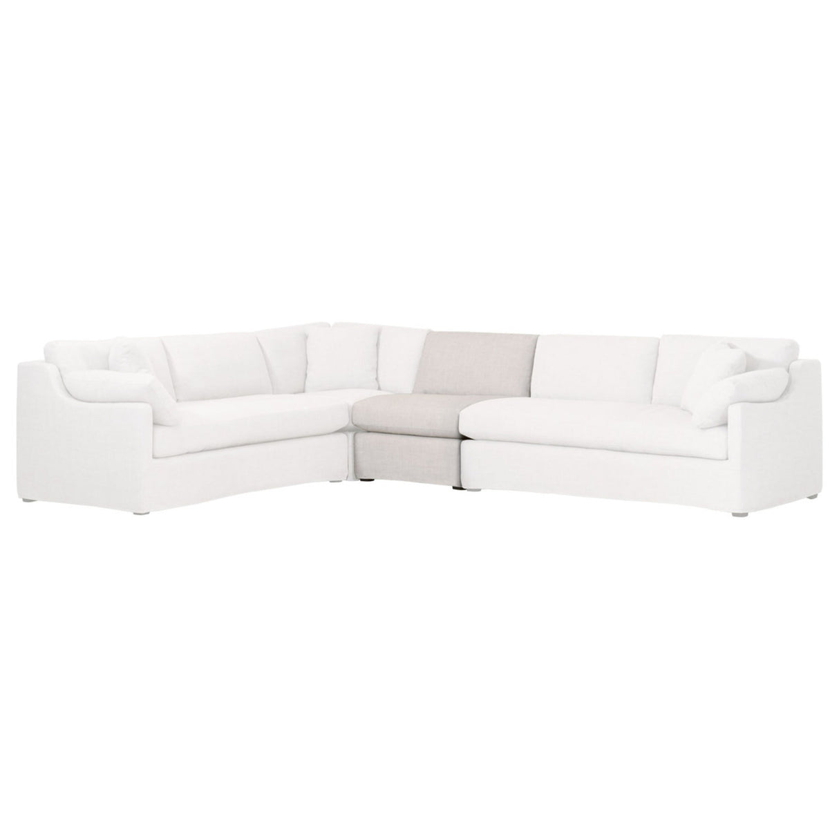 Essentials For Living Stitch & Hand - Upholstery Lena Modular Slipcover 1-Seat Armless Chair 6603-1S.BISQ