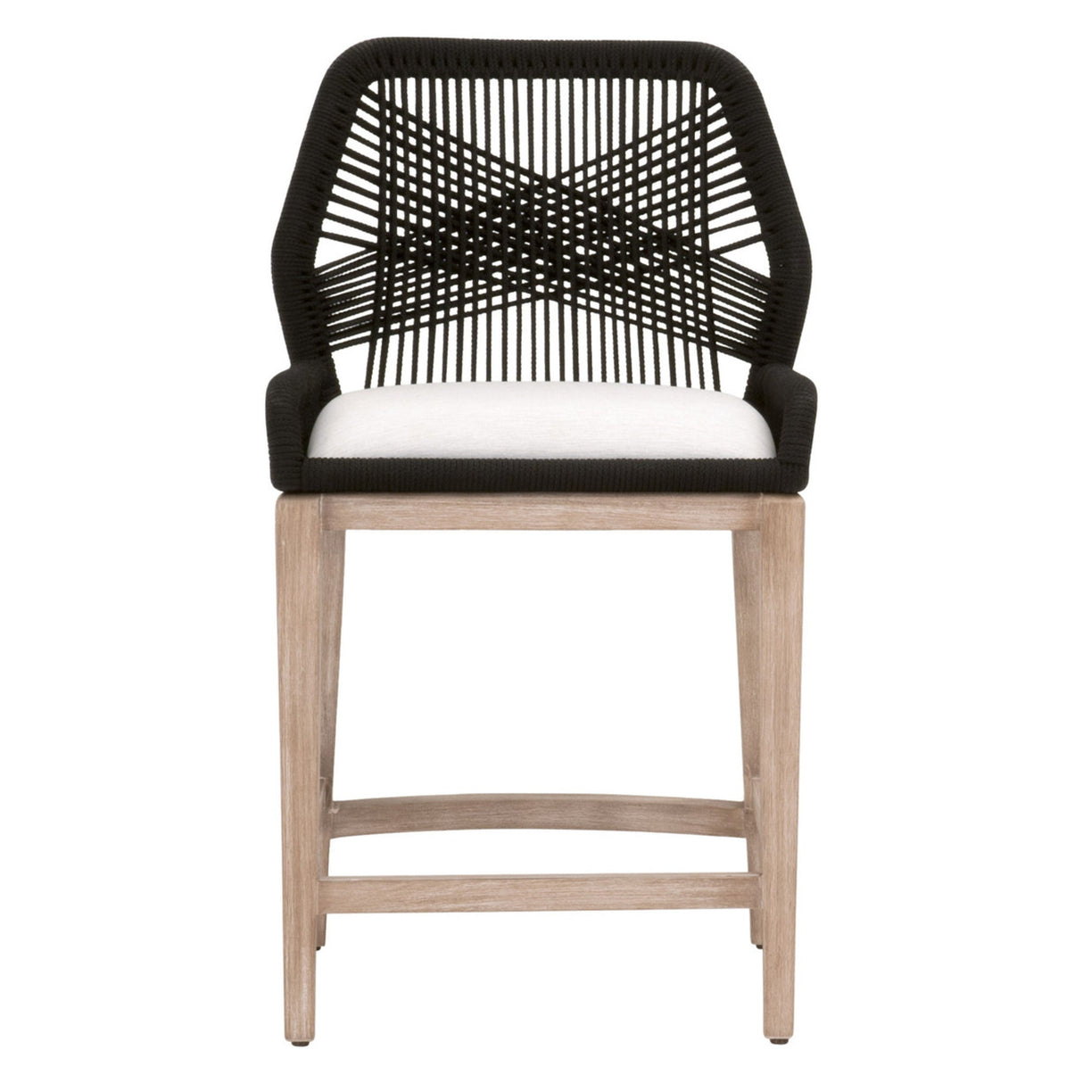 Essentials For Living Woven Loom Limited Edition Counter Stool 6808CS.BLK/WHT/NG