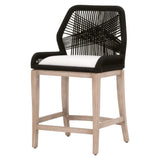 Essentials For Living Woven Loom Limited Edition Counter Stool 6808CS.BLK/WHT/NG