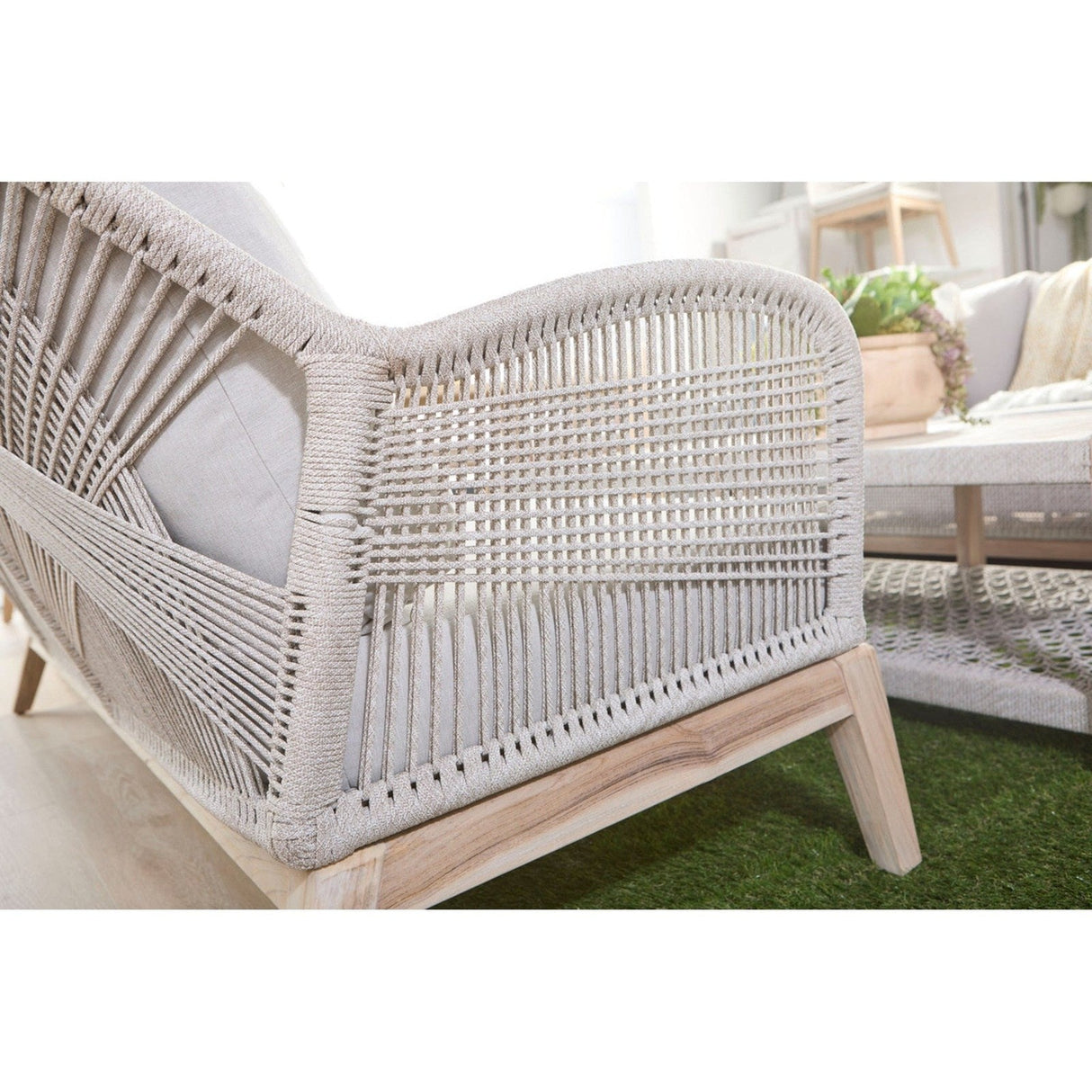 Essentials For Living Woven - Outdoor Loom Outdoor 79" Sofa 6817-3.WTA/PUM/GT