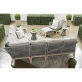 Essentials For Living Woven - Outdoor Loom Outdoor Footstool 6817FS.PLA-R/SG/GT