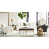 Essentials For Living Stitch & Hand - Dining & Bedroom Manhattan 85" Wood Trim Sofa 6720-3.LPPRL/NG