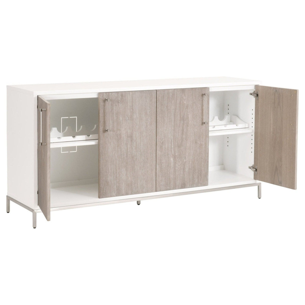 Essentials For Living Traditions Nouveau Media Sideboard 6083.WHT/NG-BSTL