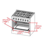 Forno 36" Galiano Gas Range with 6 Burners - FFSGS6244-36