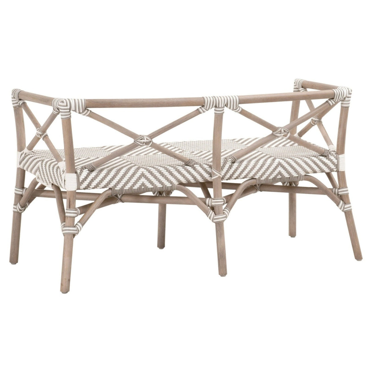 Essentials For Living The Hamptons Palisades Bench 4120.STO-WHT/MGRY