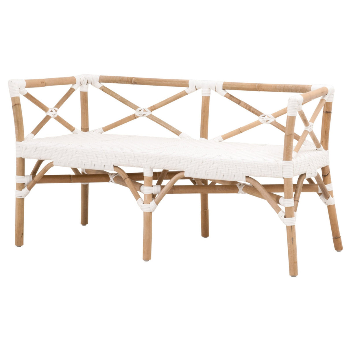 Essentials For Living The Hamptons Palisades Bench 4120.WHT/NAT