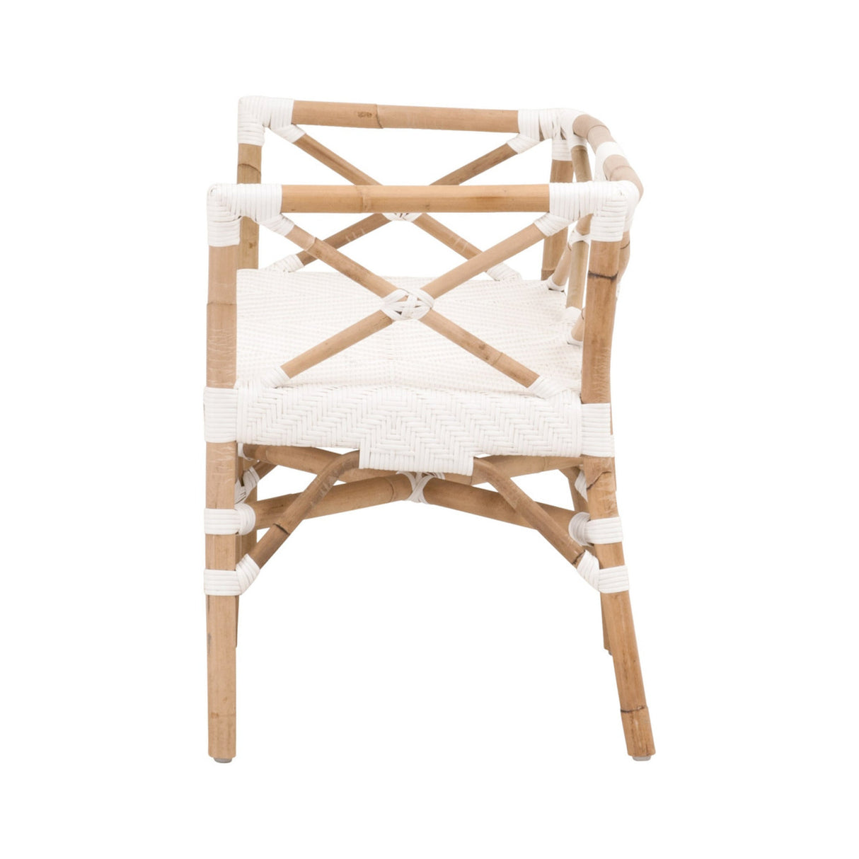 Essentials For Living The Hamptons Palisades Bench 4120.WHT/NAT