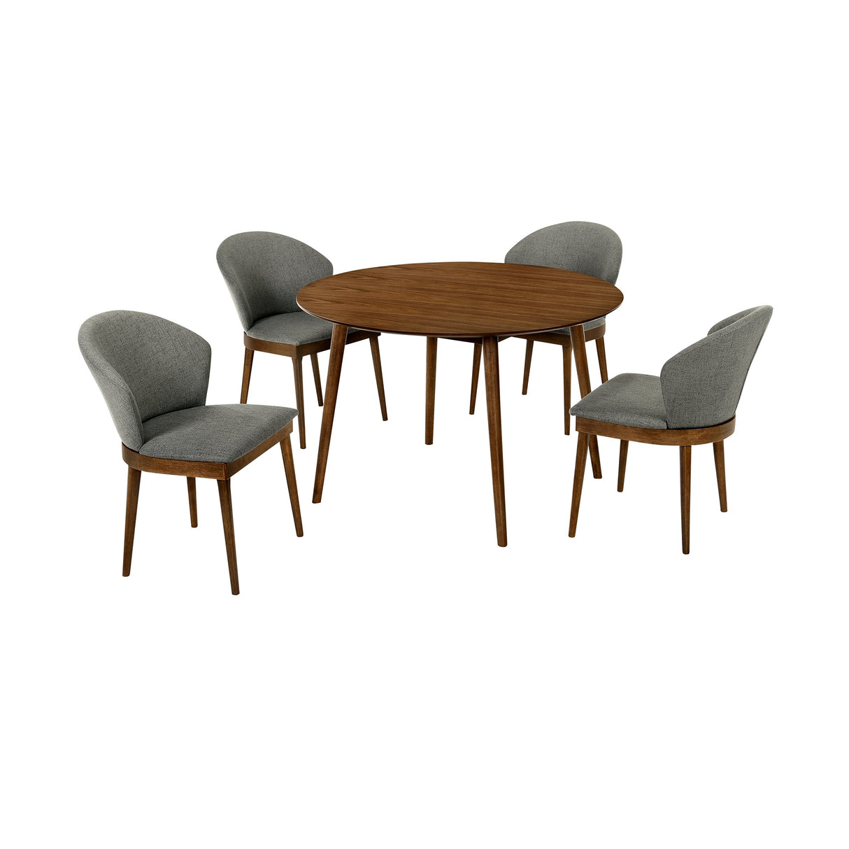 Armen Living Arcadia/Juno Rubberwood Dining Set - 5-Piece