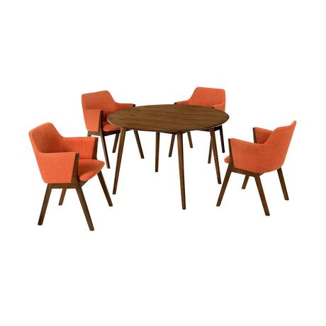 Armen Living Arcadia/Renzo Rubberwood Dining Set - 5-Piece