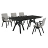 Armen Living Cortina Mdf/Veneer/Rubberwood 100% Polyester Dining Set - 5-Piece