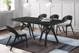 Armen Living Cortina Mdf/Veneer/Rubberwood 100% Polyester Dining Set - 5-Piece