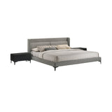 Armen Living Legend MDF & Rubberwood/LEG: Metal/Fabric 100% Polyester Bedroom 3-Piece Set