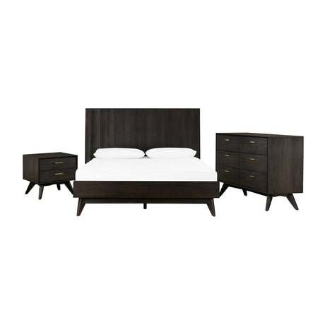 Armen Living Cusco Wood/Metal Bedroom 3-Piece Set