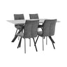 Armen Living Margot/Rylee Fabric+Metal+Melamine 100% Polyester Dining Set - 5-Piece