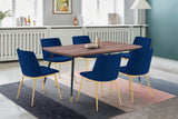 Armen Living Messina/Messina Mdf/Metal Dining Set - 7-Piece