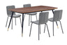 Armen Living Messina/Gillian Mdf/Metal Dining Set - 5-Piece