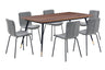 Armen Living Messina/Gillian Mdf/Metal Dining Set - 7-Piece