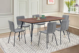 Armen Living Messina/Gillian Mdf/Metal Dining Set - 7-Piece