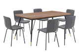 Armen Living Messina/Gillian Mdf/Metal Dining Set - 7-Piece