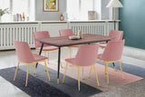 Armen Living Messina/Messina Mdf/Metal Dining Set - 7-Piece