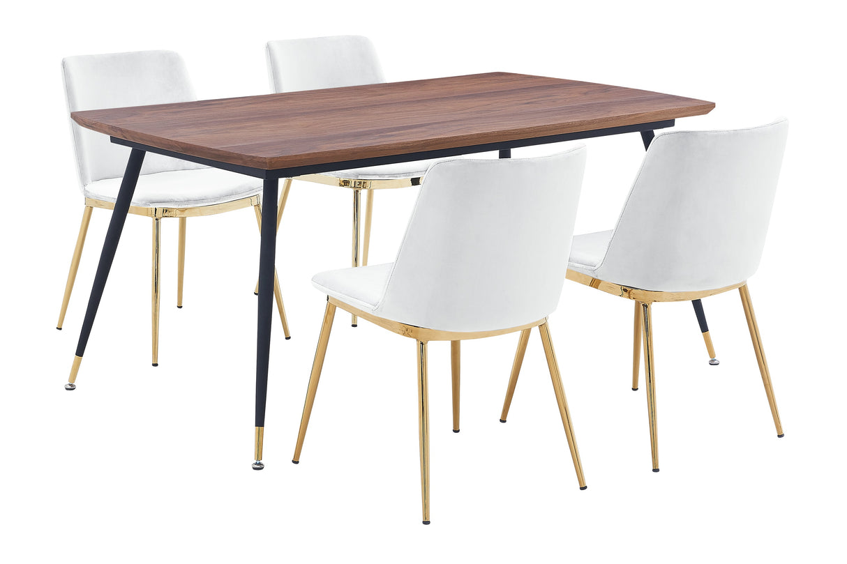 Armen Living Messina/Messina Mdf/Metal Dining Set - 5-Piece