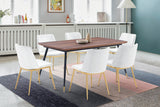 Armen Living Messina/Messina Mdf/Metal Dining Set - 7-Piece