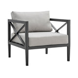 Armen Living Sonoma Aluminum Frame/Cushion 100% Polyester 4-Piece Outdoor Conversation Set