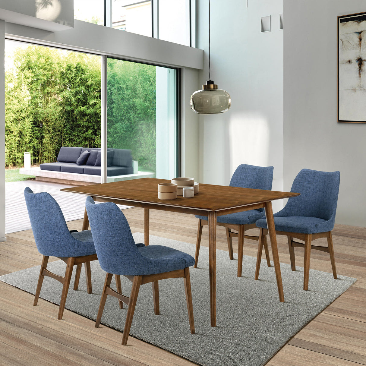 Armen Living Westmont/Azalea Rubberwood Dining Set - 5-Piece