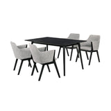 Armen Living Westmont/Renzo Rubberwood Dining Set - 5-Piece