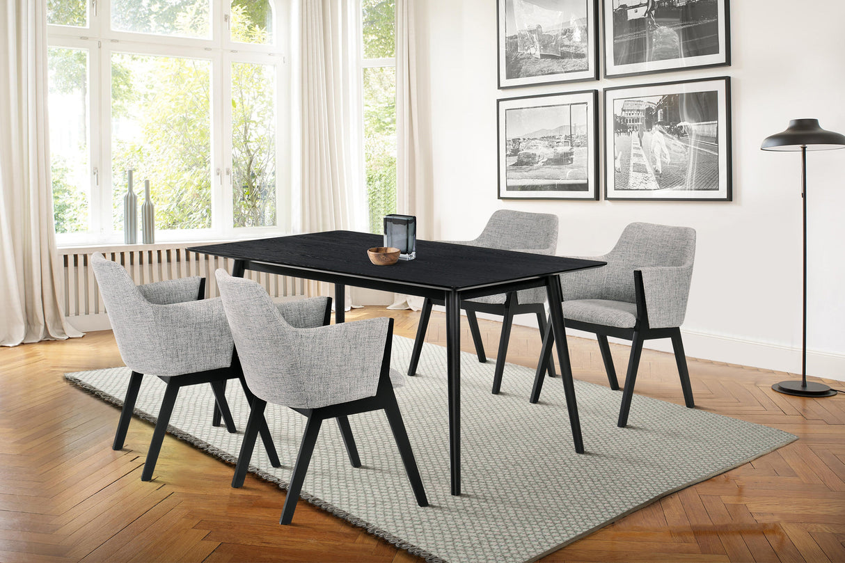 Armen Living Westmont/Renzo Rubberwood Dining Set - 5-Piece