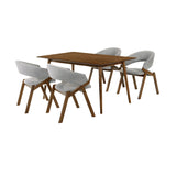 Armen Living Westmont/Talulah Rubberwood Dining Set - 5-Piece