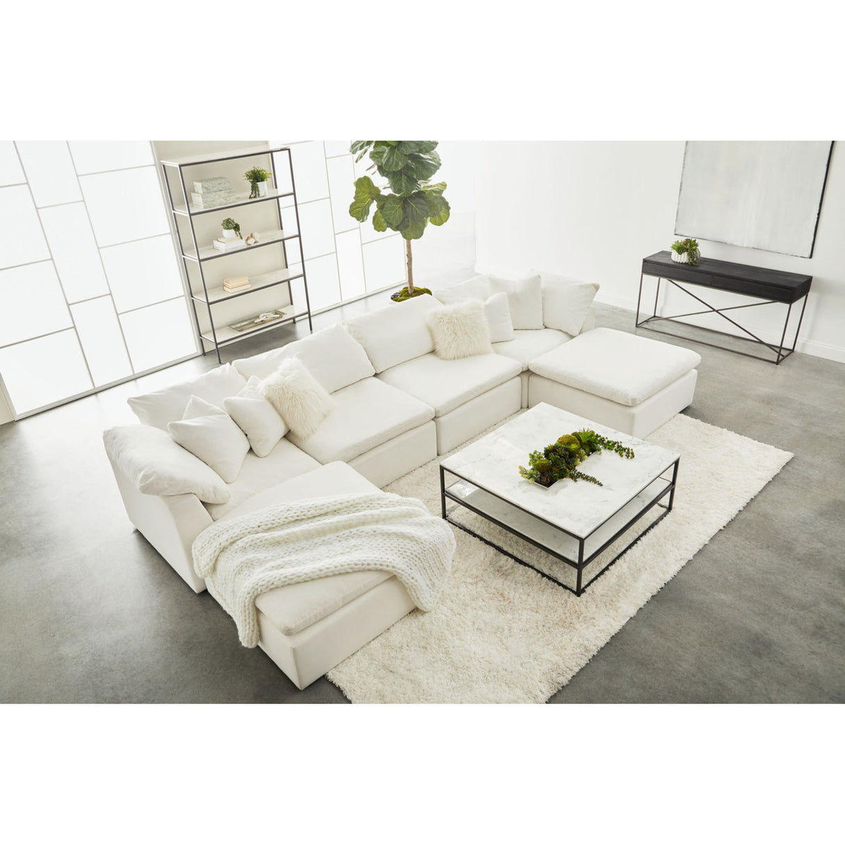 Essentials For Living Stitch & Hand - Upholstery Sky Modular Ottoman 6610-0.LPPRL