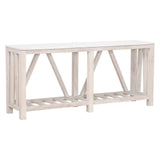 Essentials For Living Bella Antique Spruce Console Table 8021.WW-PNE/WHTQ