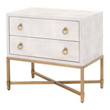 Essentials For Living Traditions Strand Shagreen 2-Drawer Nightstand 6121.PRL-SHG/GLD