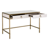 Essentials For Living Traditions Strand Shagreen Desk 6124.PRL-SHG/GLD