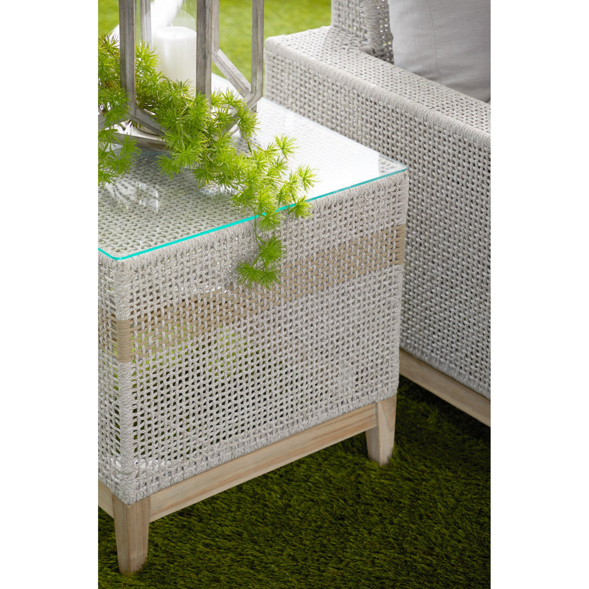 Essentials For Living Woven - Outdoor Tapestry Outdoor End Table 6847.WTA/GT